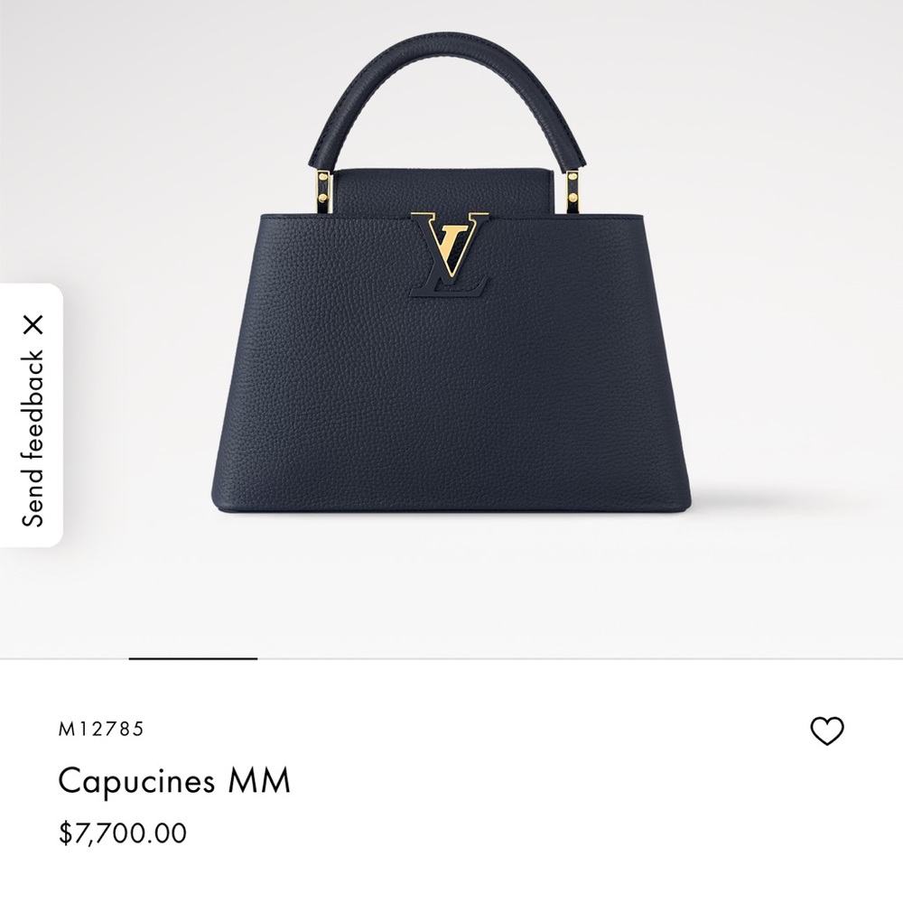 Limited Louis Vuitton Navy Capucines MM - Picture 14 of 16